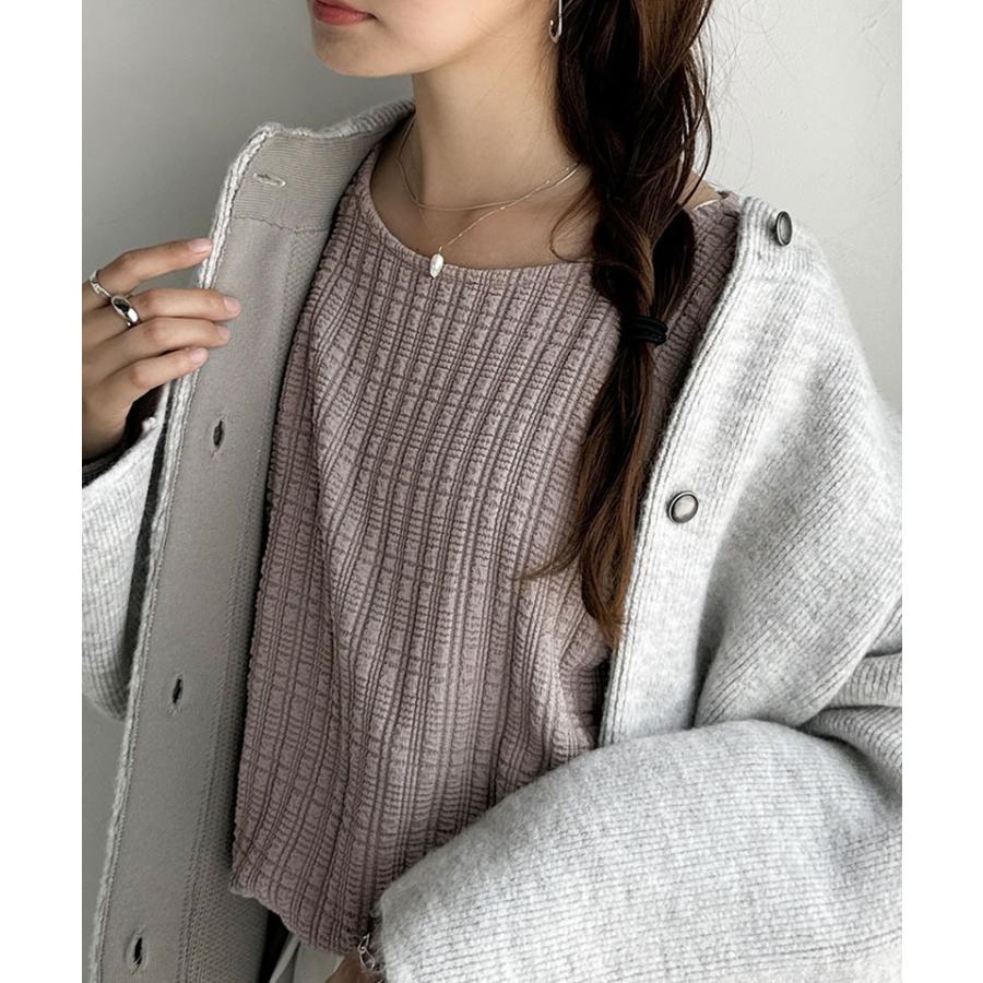 【 クラシカルエルフ classical elf 】トップス 秋 カットソー 長袖 レディース フクレジャガード ゆったり こなれ感 デイリー オフィス カジュアル | classicalelf | 14