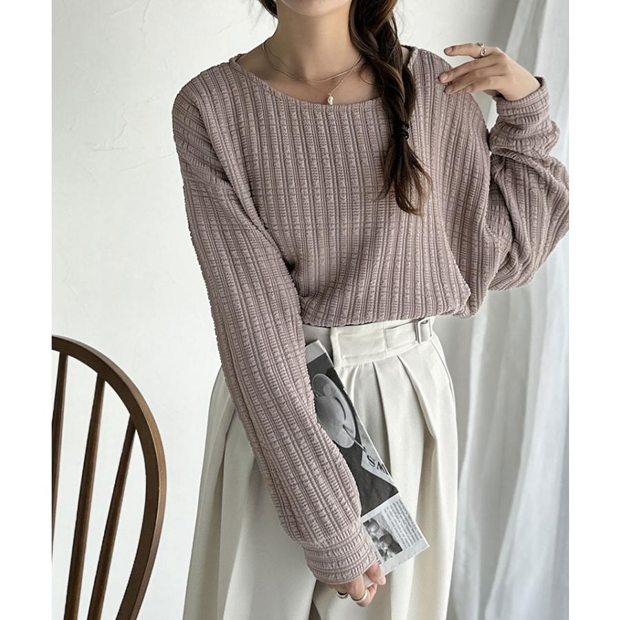 【 クラシカルエルフ classical elf 】トップス 秋 カットソー 長袖 レディース フクレジャガード ゆったり こなれ感 デイリー オフィス カジュアル | classicalelf | 15