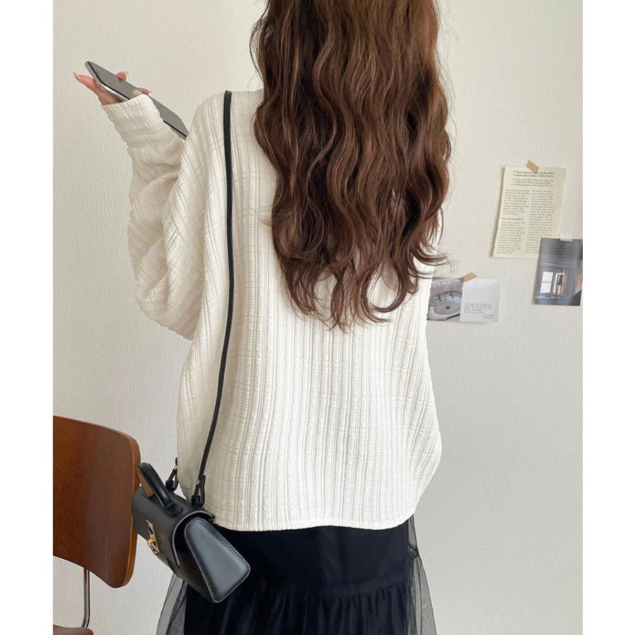 【 クラシカルエルフ classical elf 】トップス 秋 カットソー 長袖 レディース フクレジャガード ゆったり こなれ感 デイリー オフィス カジュアル | classicalelf | 05