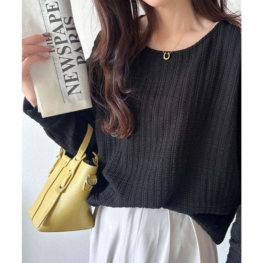 【 クラシカルエルフ classical elf 】トップス 秋 カットソー 長袖 レディース フクレジャガード ゆったり こなれ感 デイリー オフィス カジュアル | classicalelf | 07