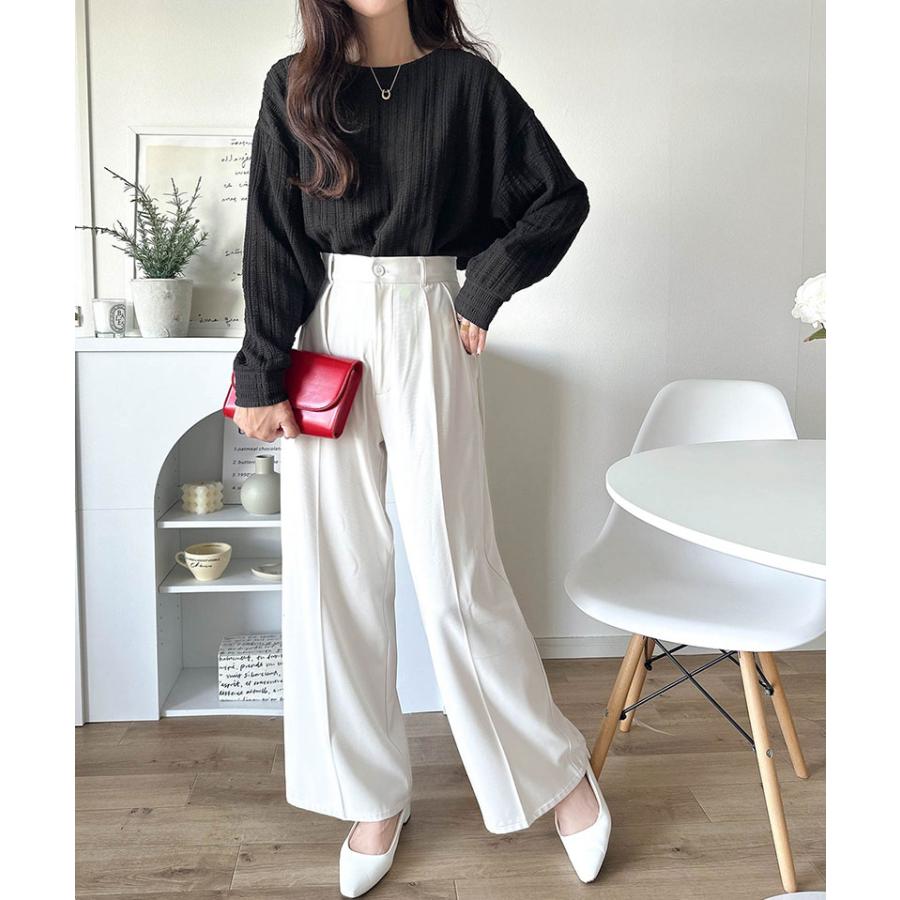 【 クラシカルエルフ classical elf 】トップス 秋 カットソー 長袖 レディース フクレジャガード ゆったり こなれ感 デイリー オフィス カジュアル | classicalelf | 08