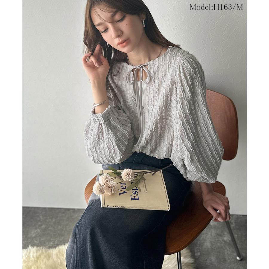 【 クラシカルエルフ classical elf 】 トップス ブラウス レディース チュニック 前後2way ジャガード 高見え 体型カバー 上品 高級感 | classicalelf | 10