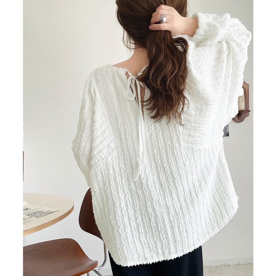 【 クラシカルエルフ classical elf 】 トップス ブラウス レディース チュニック 前後2way ジャガード 高見え 体型カバー 上品 高級感 | classicalelf | 03