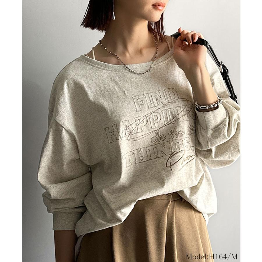 【 クラシカルエルフ classical elf 】トップス Tシャツ レディース 綿100％ 前後2way ヴィンテージ 風 ワイド ネック ロンTee 長袖 | classicalelf | 12