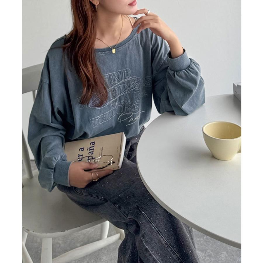 【 クラシカルエルフ classical elf 】トップス Tシャツ レディース 綿100％ 前後2way ヴィンテージ 風 ワイド ネック ロンTee 長袖 | classicalelf | 15