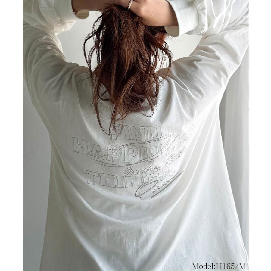 【 クラシカルエルフ classical elf 】トップス Tシャツ レディース 綿100％ 前後2way ヴィンテージ 風 ワイド ネック ロンTee 長袖 | classicalelf | 02