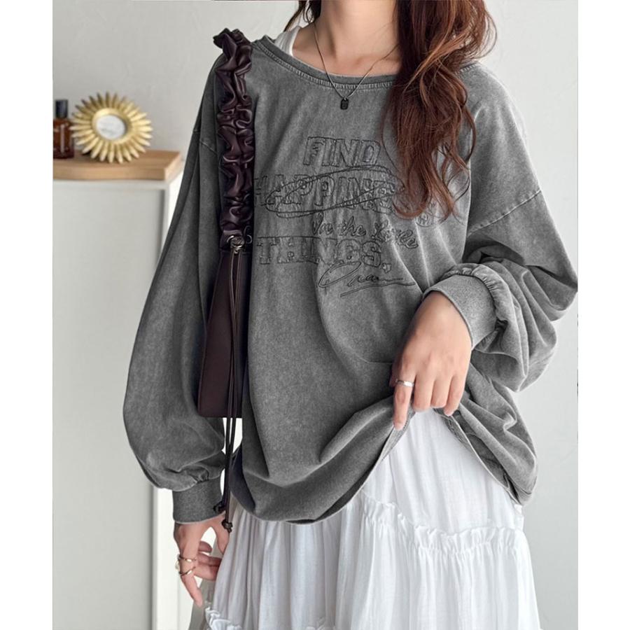 【 クラシカルエルフ classical elf 】トップス Tシャツ レディース 綿100％ 前後2way ヴィンテージ 風 ワイド ネック ロンTee 長袖 | classicalelf | 07