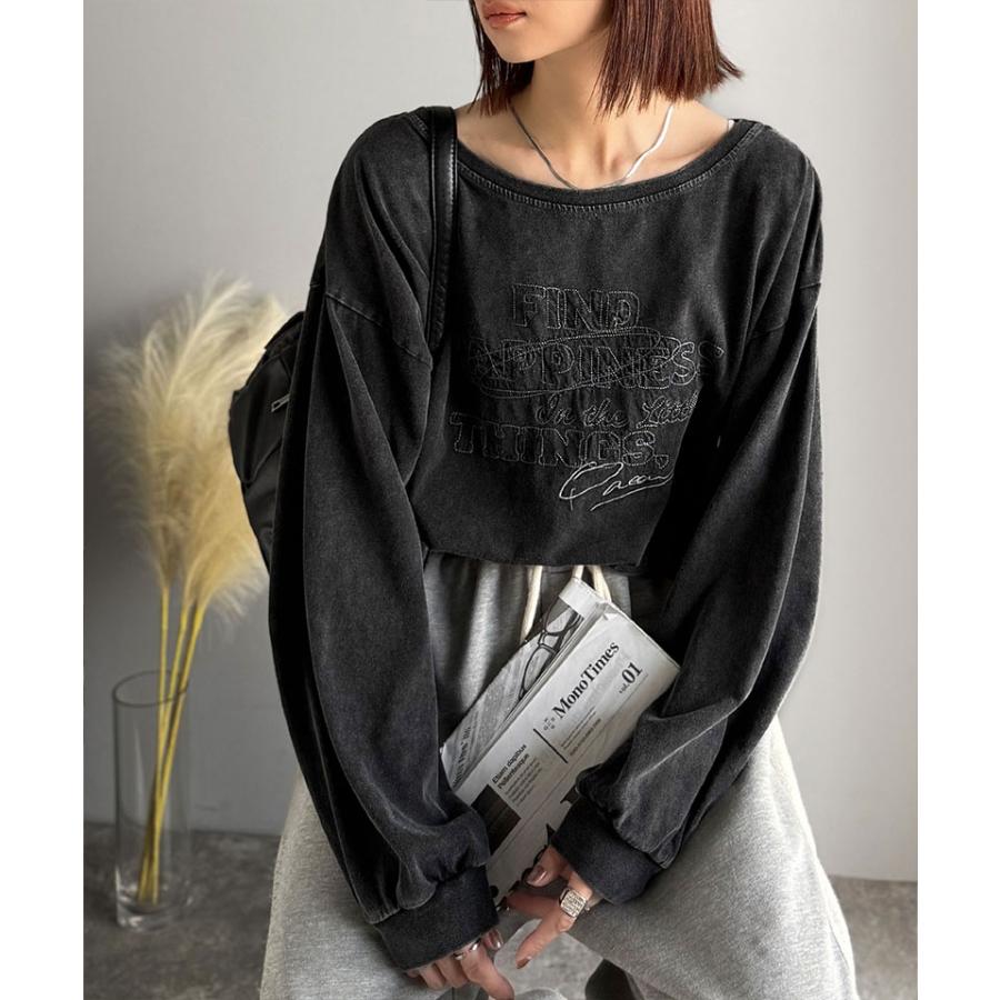 【 クラシカルエルフ classical elf 】トップス Tシャツ レディース 綿100％ 前後2way ヴィンテージ 風 ワイド ネック ロンTee 長袖 | classicalelf | 09