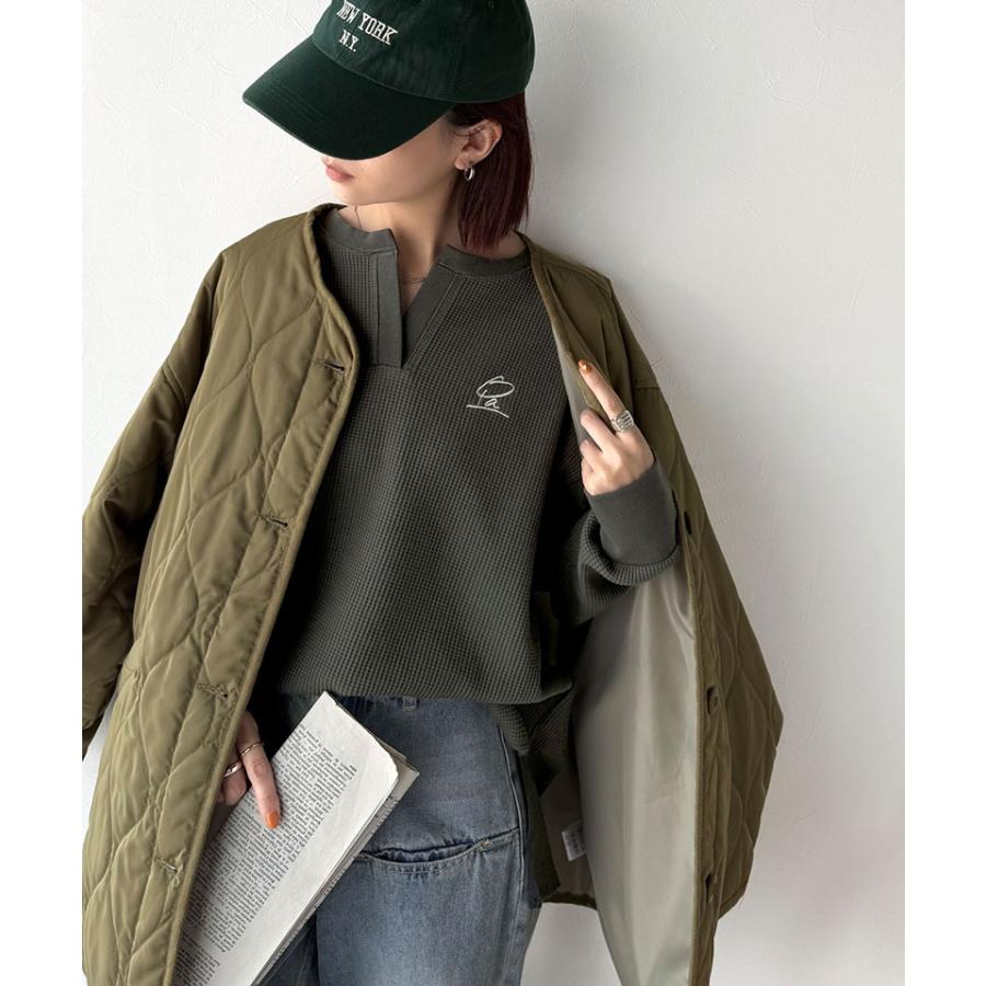 【 クラシカルエルフ classical elf 】トップス 秋 カットソー 長袖 レディース クロンT 長袖 Tシャツ ロング キーネック オーバーサイズ ワッフル | classicalelf | 10