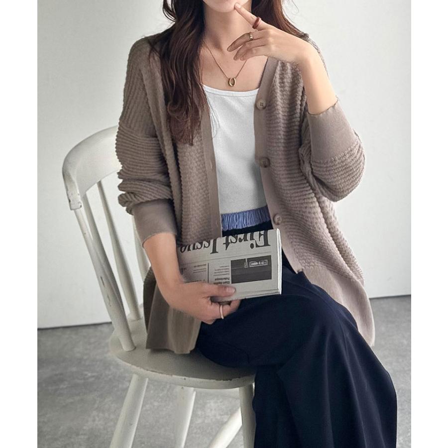 【 クラシカルエルフ classical elf 】 トップス カーディガン レディース ニット カーデ ブークレ編み 羽織り 立体感 上品 ニットカーディガン ゆったり | classicalelf | 14
