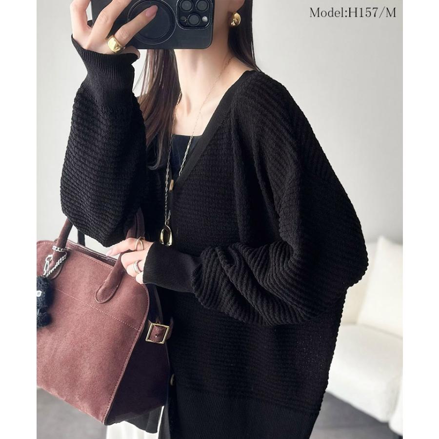 【 クラシカルエルフ classical elf 】 トップス カーディガン レディース ニット カーデ ブークレ編み 羽織り 立体感 上品 ニットカーディガン ゆったり | classicalelf | 06