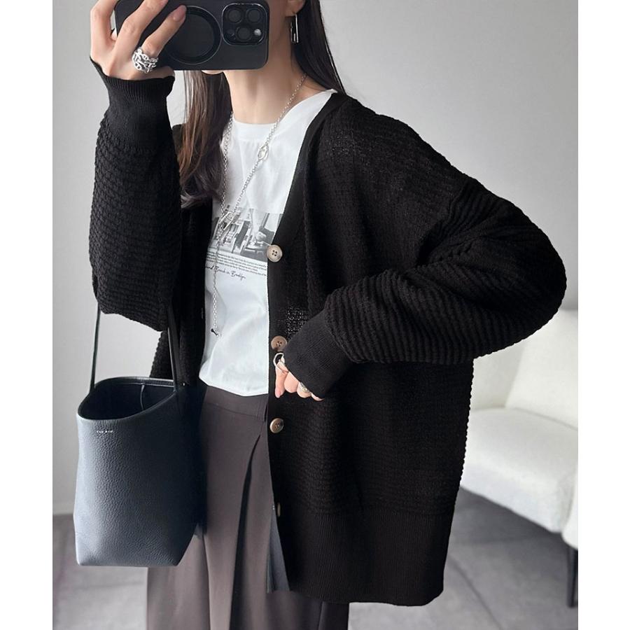 【 クラシカルエルフ classical elf 】 トップス カーディガン レディース ニット カーデ ブークレ編み 羽織り 立体感 上品 ニットカーディガン ゆったり | classicalelf | 08