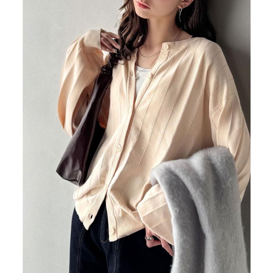 【 クラシカルエルフ classical elf 】カーディガン レディース 秋冬 トップス タック編み ゆるっと 羽織る 上品 スッキリ 着心地抜群 万能シルエット | classicalelf | 03