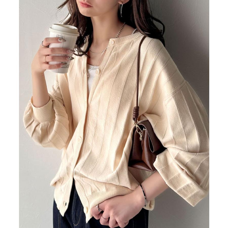 【 クラシカルエルフ classical elf 】カーディガン レディース 秋冬 トップス タック編み ゆるっと 羽織る 上品 スッキリ 着心地抜群 万能シルエット | classicalelf | 04