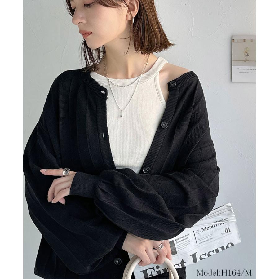 【 クラシカルエルフ classical elf 】カーディガン レディース 秋冬 トップス タック編み ゆるっと 羽織る 上品 スッキリ 着心地抜群 万能シルエット | classicalelf | 06