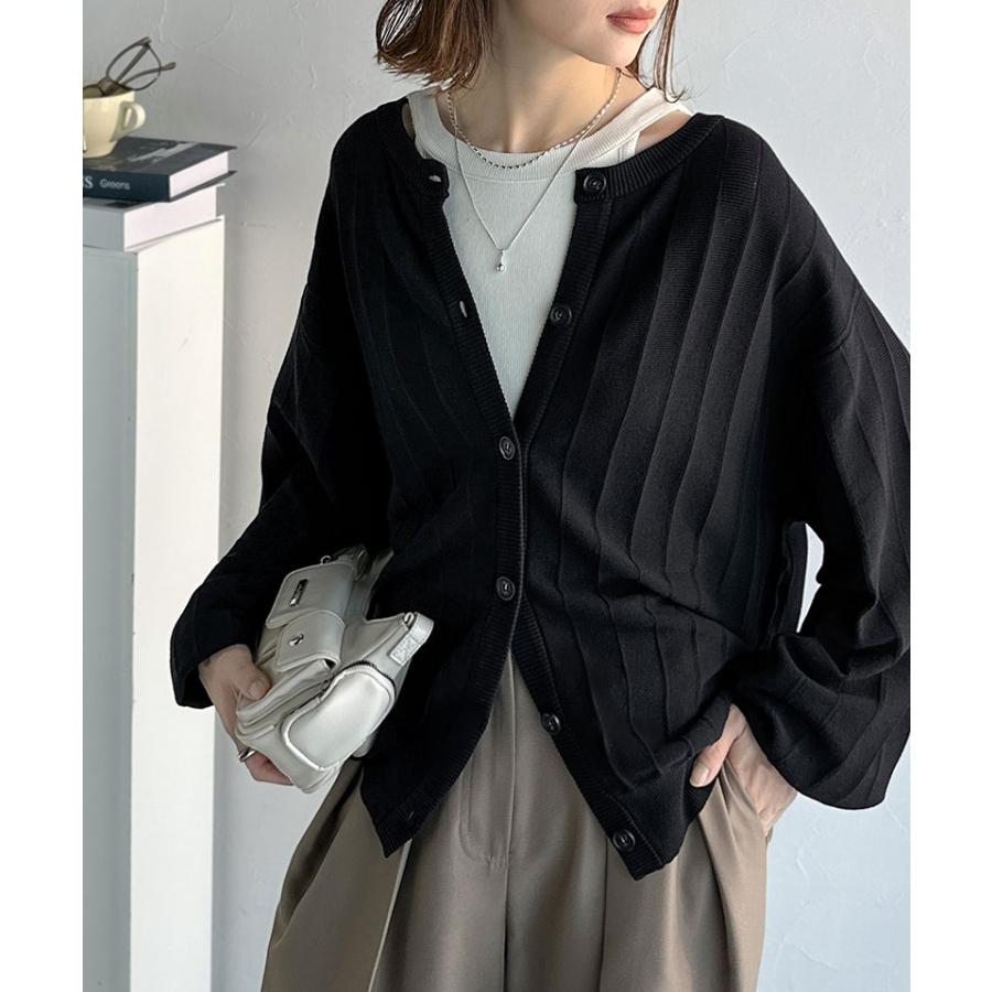 【 クラシカルエルフ classical elf 】カーディガン レディース 秋冬 トップス タック編み ゆるっと 羽織る 上品 スッキリ 着心地抜群 万能シルエット | classicalelf | 07
