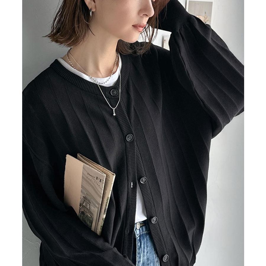 【 クラシカルエルフ classical elf 】カーディガン レディース 秋冬 トップス タック編み ゆるっと 羽織る 上品 スッキリ 着心地抜群 万能シルエット | classicalelf | 09