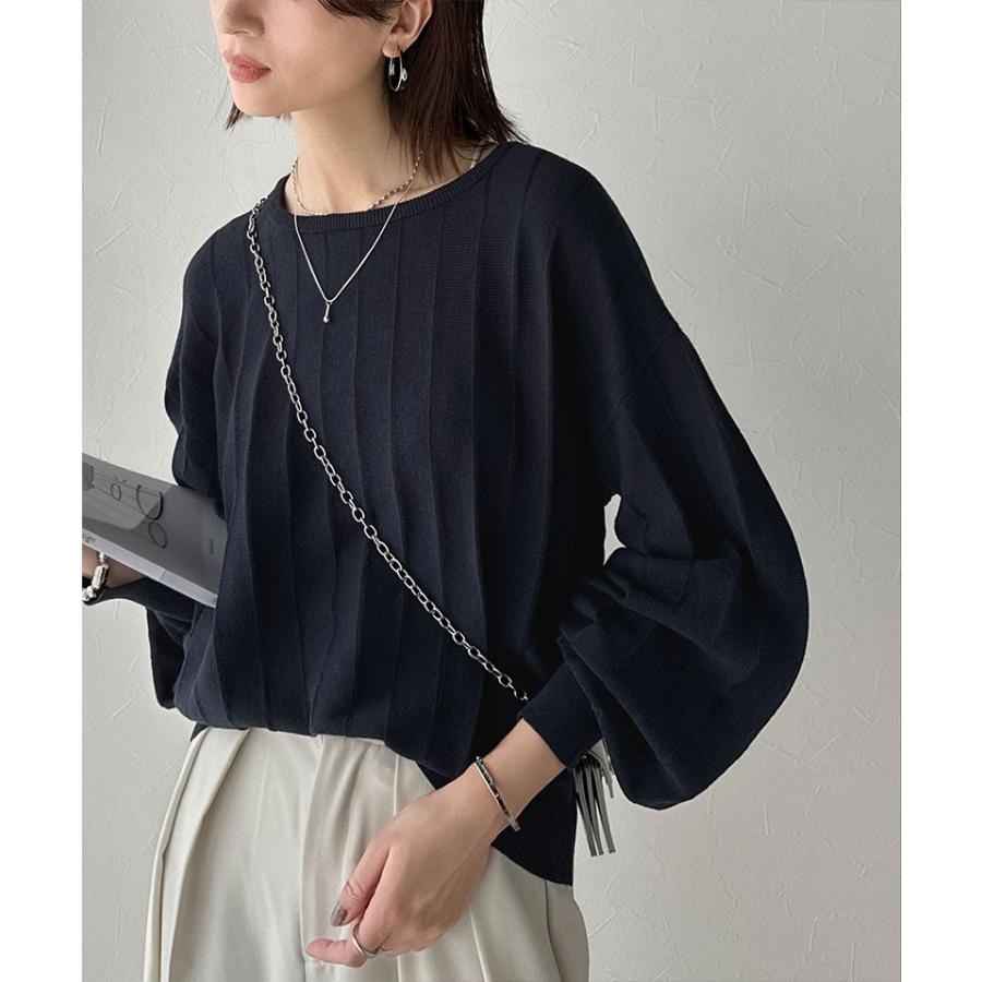 【 クラシカルエルフ classical elf 】 トップス ニット レディース タック 編み 袖口 スリット パフニット滑らか 肌触り デイリー オフィス 着回し | classicalelf | 14