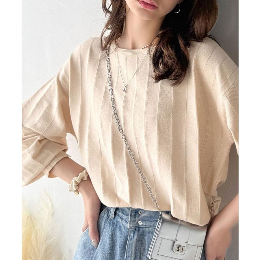 【 クラシカルエルフ classical elf 】 トップス ニット レディース タック 編み 袖口 スリット パフニット滑らか 肌触り デイリー オフィス 着回し | classicalelf | 03