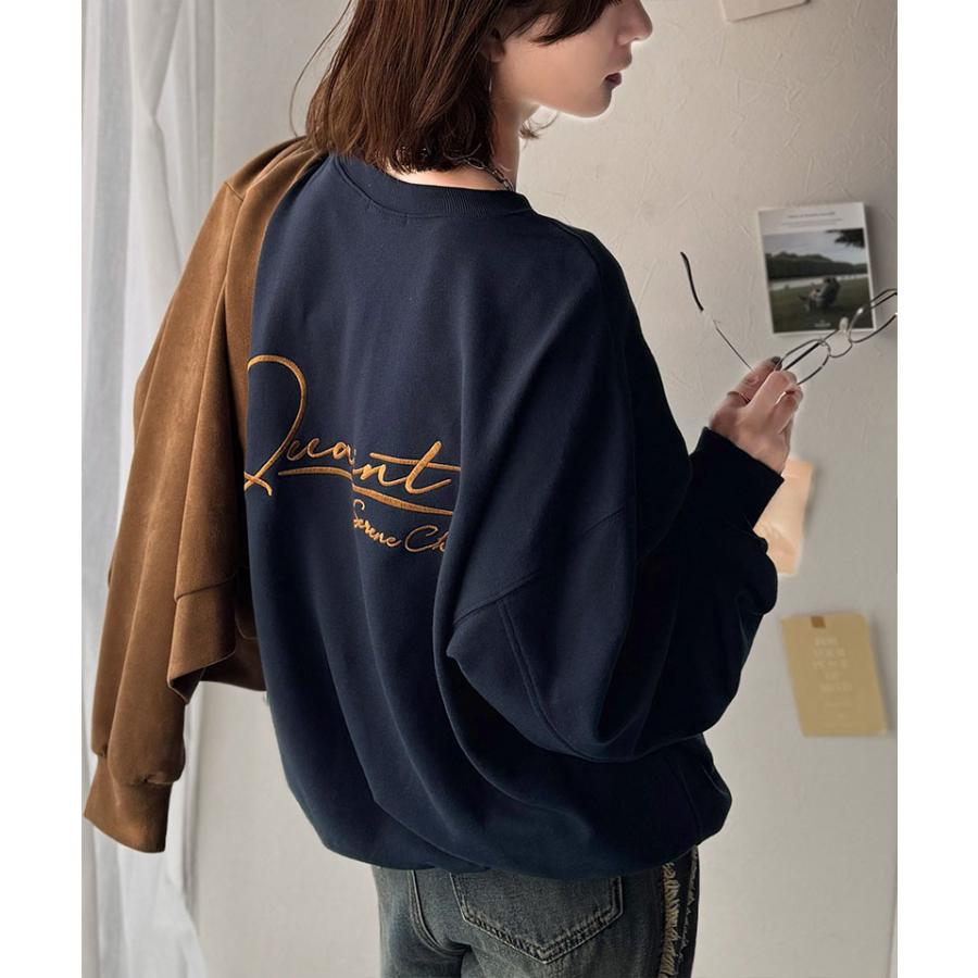 【 クラシカルエルフ classical elf 】スウェット レディース トップス サイン 風 刺繍 裏毛 レイヤードコーデ 着回し ゆるっと オーバーサイズ 大きいサイズ | classicalelf | 13