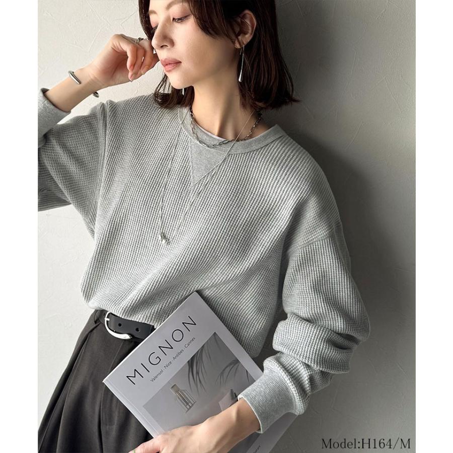 【 クラシカルエルフ classical elf 】 ロンt レディース ブランド トップス ニュアンス カラー 綿 100％ V ガゼット 付き ワッフル 素材 ロンT 長袖 | classicalelf | 06