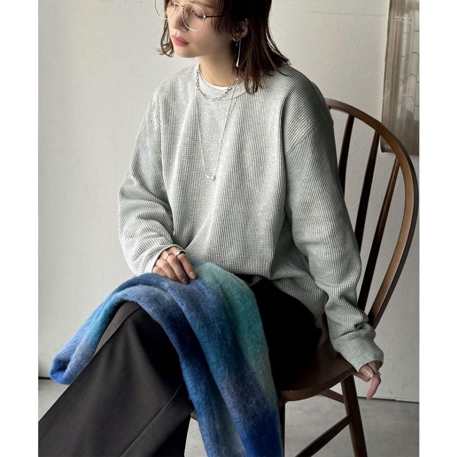 【 クラシカルエルフ classical elf 】 ロンt レディース ブランド トップス ニュアンス カラー 綿 100％ V ガゼット 付き ワッフル 素材 ロンT 長袖 | classicalelf | 08