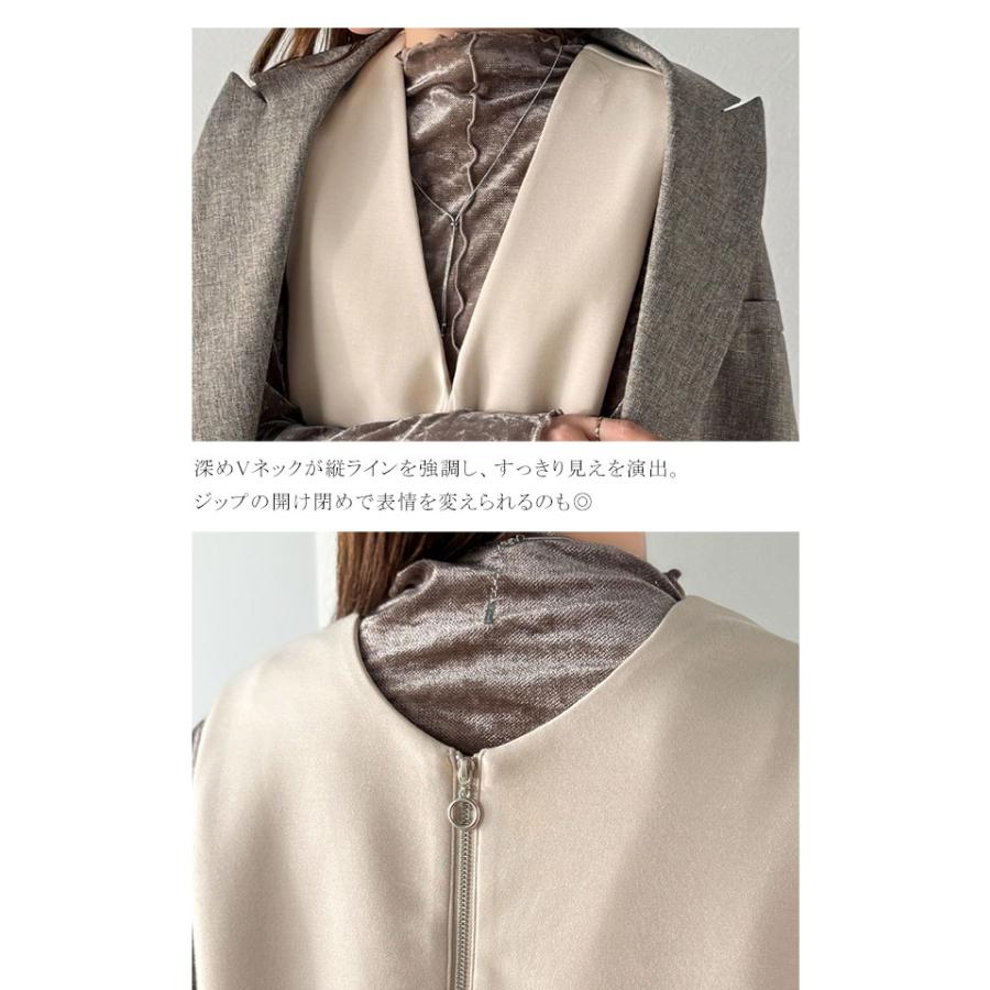 【 クラシカルエルフ classical elf 】ワンピース 秋冬 きれいめ レディース 前後2way ハーフジップ ジャンプスカート ロング丈 ジャンスカ ストレスフリー | classicalelf | 16