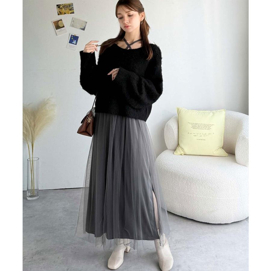 【 クラシカルエルフ classical elf 】ワンピース 秋冬 きれいめ レディース 褒められ マルチ way ニット チュール ワンピ セットアイテム ロングシーズン | classicalelf | 04