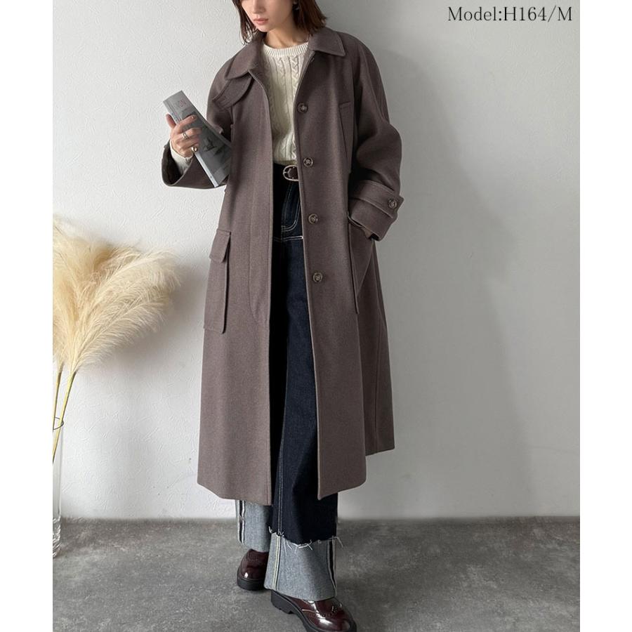 【 クラシカルエルフ classical elf 】ステンカラーコートレディース アウター コート ロング丈 比翼 上品 シンプル 高級感 スタンドカラー | classicalelf | 11