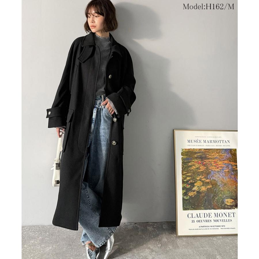 【 クラシカルエルフ classical elf 】ステンカラーコートレディース アウター コート ロング丈 比翼 上品 シンプル 高級感 スタンドカラー | classicalelf | 02