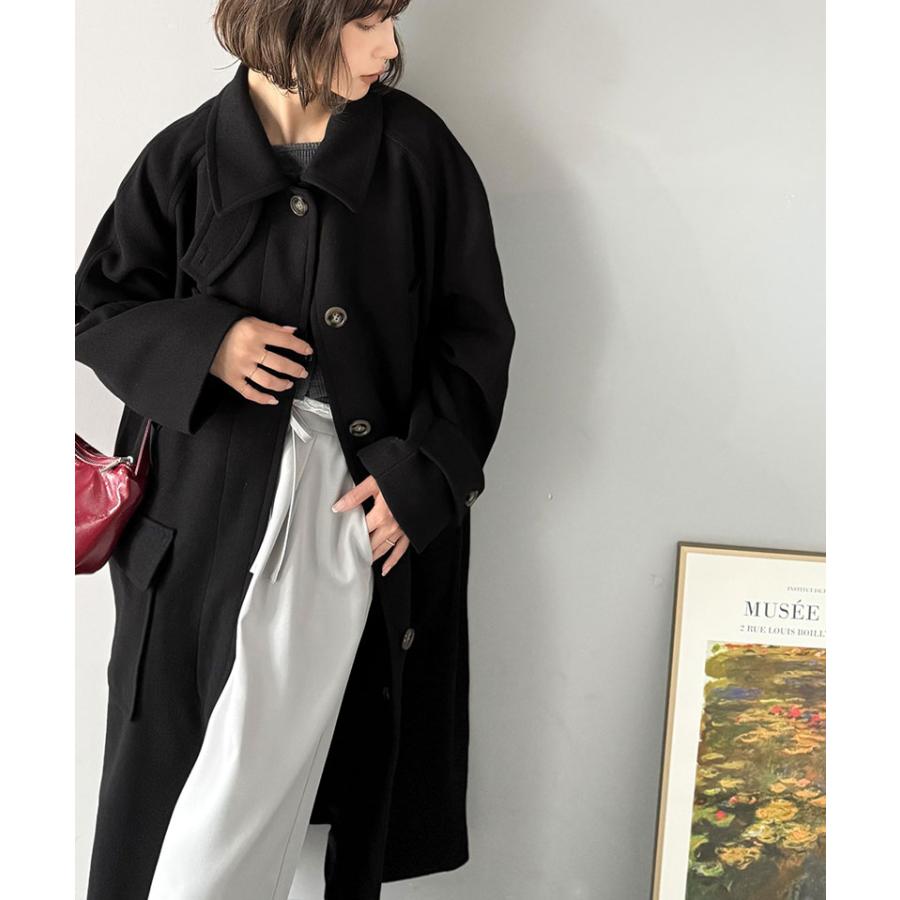 【 クラシカルエルフ classical elf 】ステンカラーコートレディース アウター コート ロング丈 比翼 上品 シンプル 高級感 スタンドカラー | classicalelf | 05