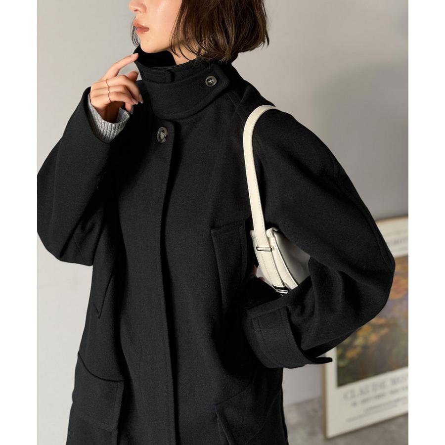 【 クラシカルエルフ classical elf 】ステンカラーコートレディース アウター コート ロング丈 比翼 上品 シンプル 高級感 スタンドカラー | classicalelf | 06