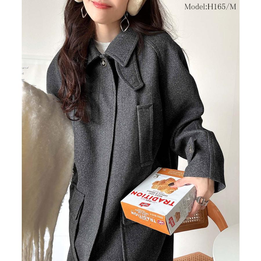 【 クラシカルエルフ classical elf 】ステンカラーコートレディース アウター コート ロング丈 比翼 上品 シンプル 高級感 スタンドカラー | classicalelf | 07