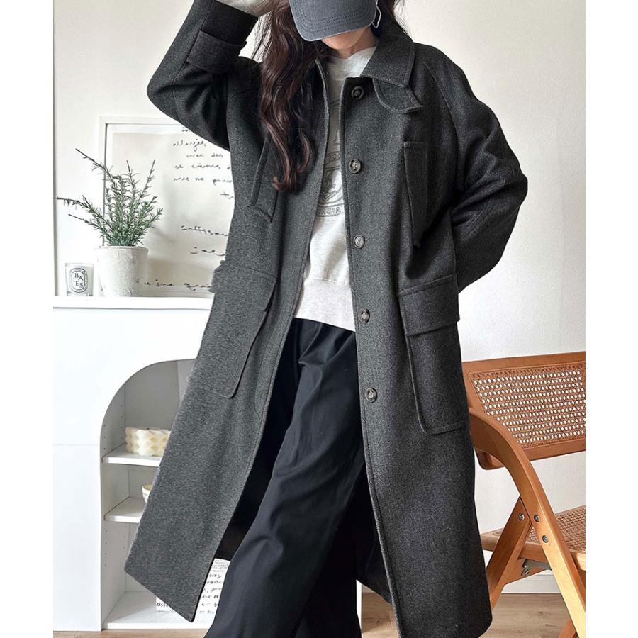 【 クラシカルエルフ classical elf 】ステンカラーコートレディース アウター コート ロング丈 比翼 上品 シンプル 高級感 スタンドカラー | classicalelf | 09