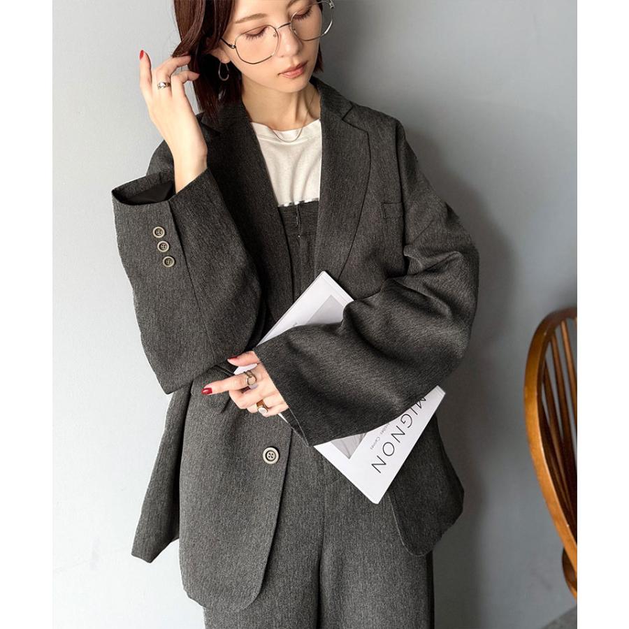 【 クラシカルエルフ classical elf 】 アウター ジャケット レディース 羽織るだけでキマる。袖タック ヘリン ボーン オーバーサイズ | classicalelf | 10