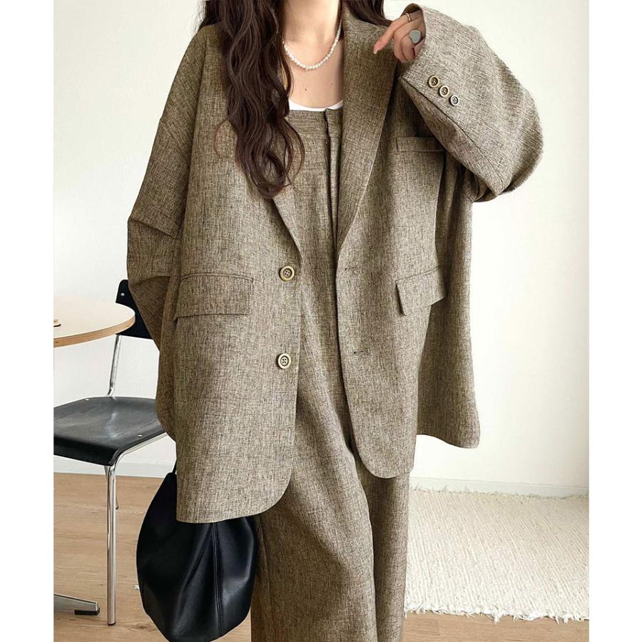 【 クラシカルエルフ classical elf 】 アウター ジャケット レディース 羽織るだけでキマる。袖タック ヘリン ボーン オーバーサイズ | classicalelf | 14