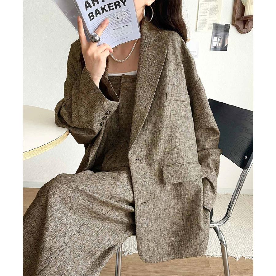 【 クラシカルエルフ classical elf 】 アウター ジャケット レディース 羽織るだけでキマる。袖タック ヘリン ボーン オーバーサイズ | classicalelf | 15