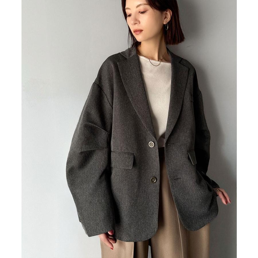 【 クラシカルエルフ classical elf 】 アウター ジャケット レディース 羽織るだけでキマる。袖タック ヘリン ボーン オーバーサイズ | classicalelf | 08