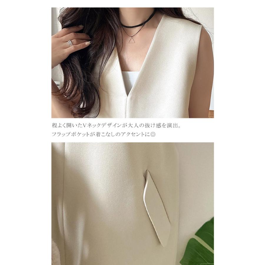 【 クラシカルエルフ classical elf 】オールインワン レディース サロペット フラップポケット Vネック シンプル 抜け感 華奢見え 上品 キレイめ | classicalelf | 16