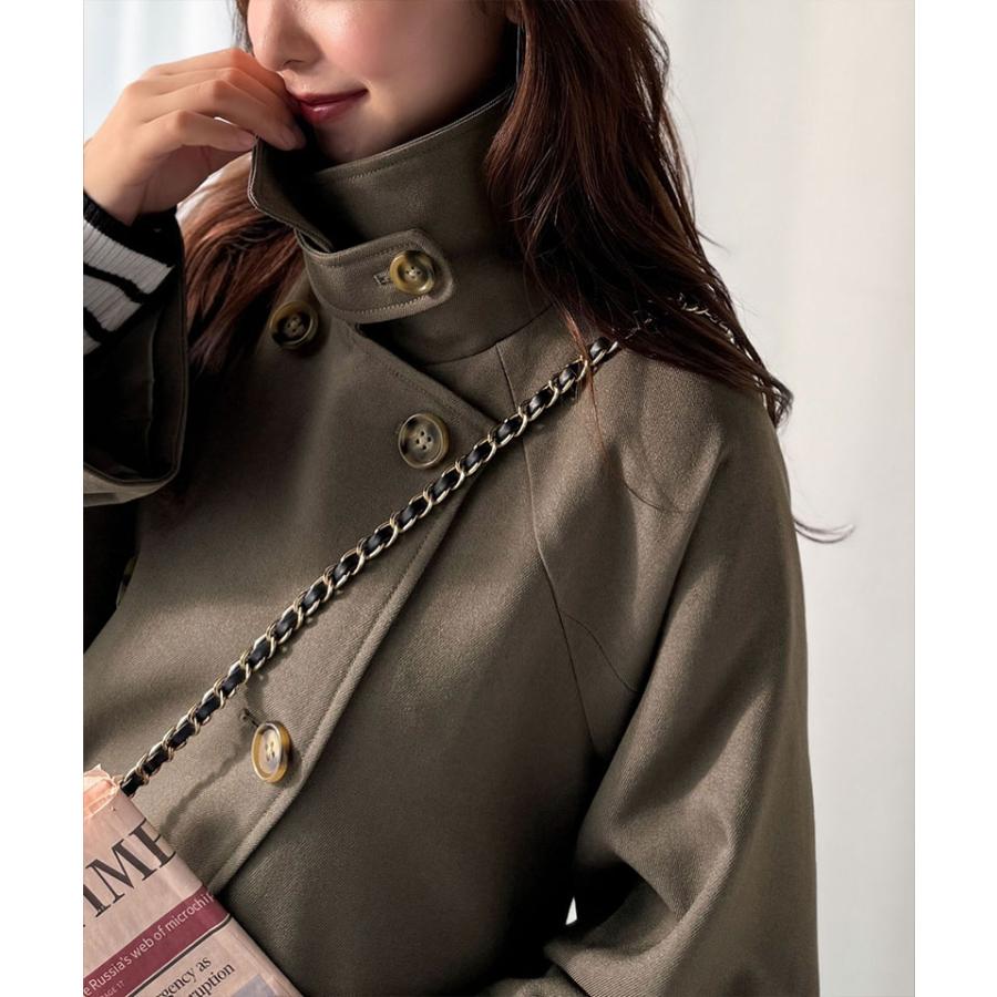 【 クラシカルエルフ classical elf 】 トップス アウター レディース ケープ 付き スタンド カラー ミドル丈 マルチway コート ベルト付き 大きいサイズ | classicalelf | 09