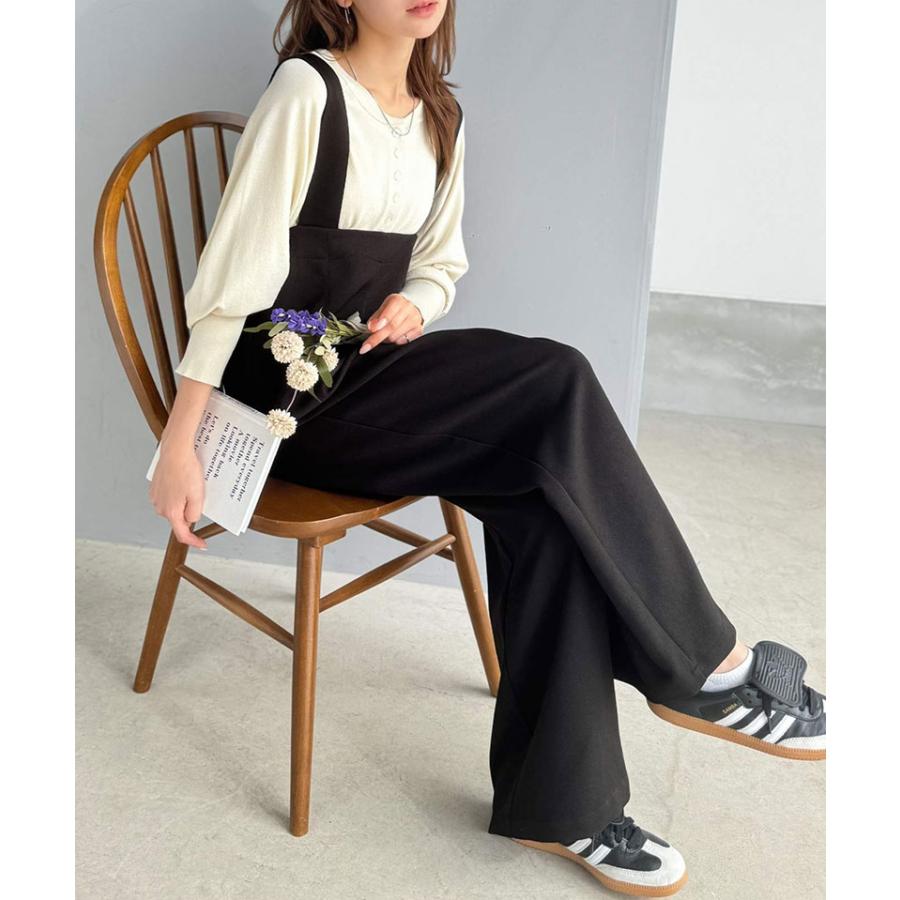 【 クラシカルエルフ classical elf 】オールインワン ワイド パンツ サロペット レディース ワイドシルエット 楽ちん 体型カバー 着やせ効果 上品 | classicalelf | 06