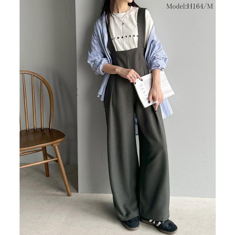 【 クラシカルエルフ classical elf 】オールインワン ワイド パンツ サロペット レディース ワイドシルエット 楽ちん 体型カバー 着やせ効果 上品 | classicalelf | 09