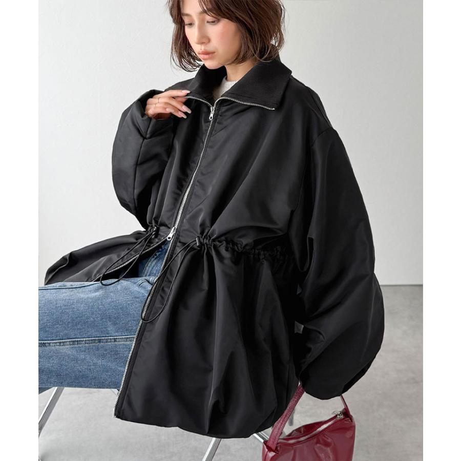 【 クラシカルエルフ classical elf 】アウター ジャケット レディース 華奢見え ボリューム 衿 リブ ウエスト ドロスト バルーン シルエット | classicalelf | 13