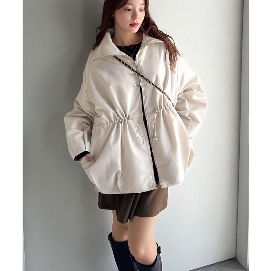 【 クラシカルエルフ classical elf 】アウター ジャケット レディース 華奢見え ボリューム 衿 リブ ウエスト ドロスト バルーン シルエット | classicalelf | 03