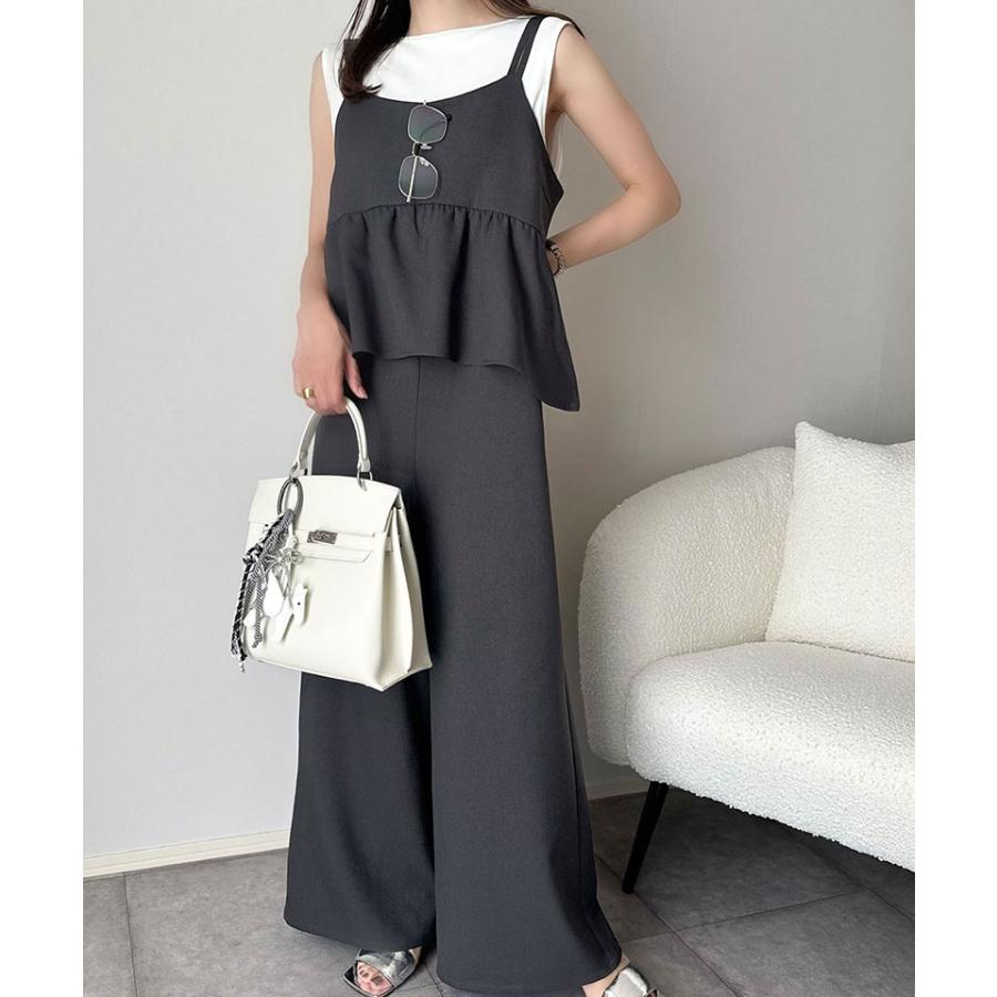 【 クラシカルエルフ classical elf 】オールインワン レディース サロペット ブルストラップ ペプラム パンツ 華奢見え 華やか ビスチェ風 フリル | classicalelf | 10