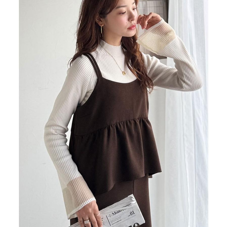 【 クラシカルエルフ classical elf 】オールインワン レディース サロペット ブルストラップ ペプラム パンツ 華奢見え 華やか ビスチェ風 フリル | classicalelf | 12