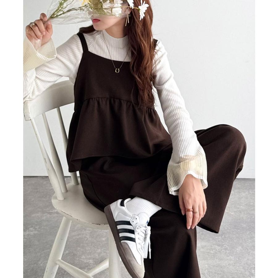 【 クラシカルエルフ classical elf 】オールインワン レディース サロペット ブルストラップ ペプラム パンツ 華奢見え 華やか ビスチェ風 フリル | classicalelf | 13