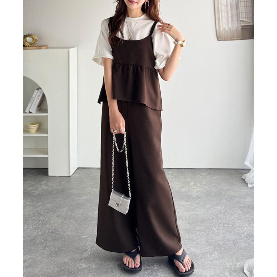 【 クラシカルエルフ classical elf 】オールインワン レディース サロペット ブルストラップ ペプラム パンツ 華奢見え 華やか ビスチェ風 フリル | classicalelf | 14