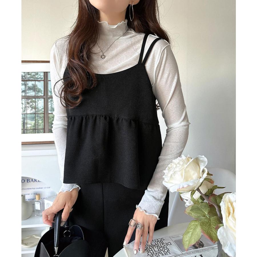 【 クラシカルエルフ classical elf 】オールインワン レディース サロペット ブルストラップ ペプラム パンツ 華奢見え 華やか ビスチェ風 フリル | classicalelf | 05