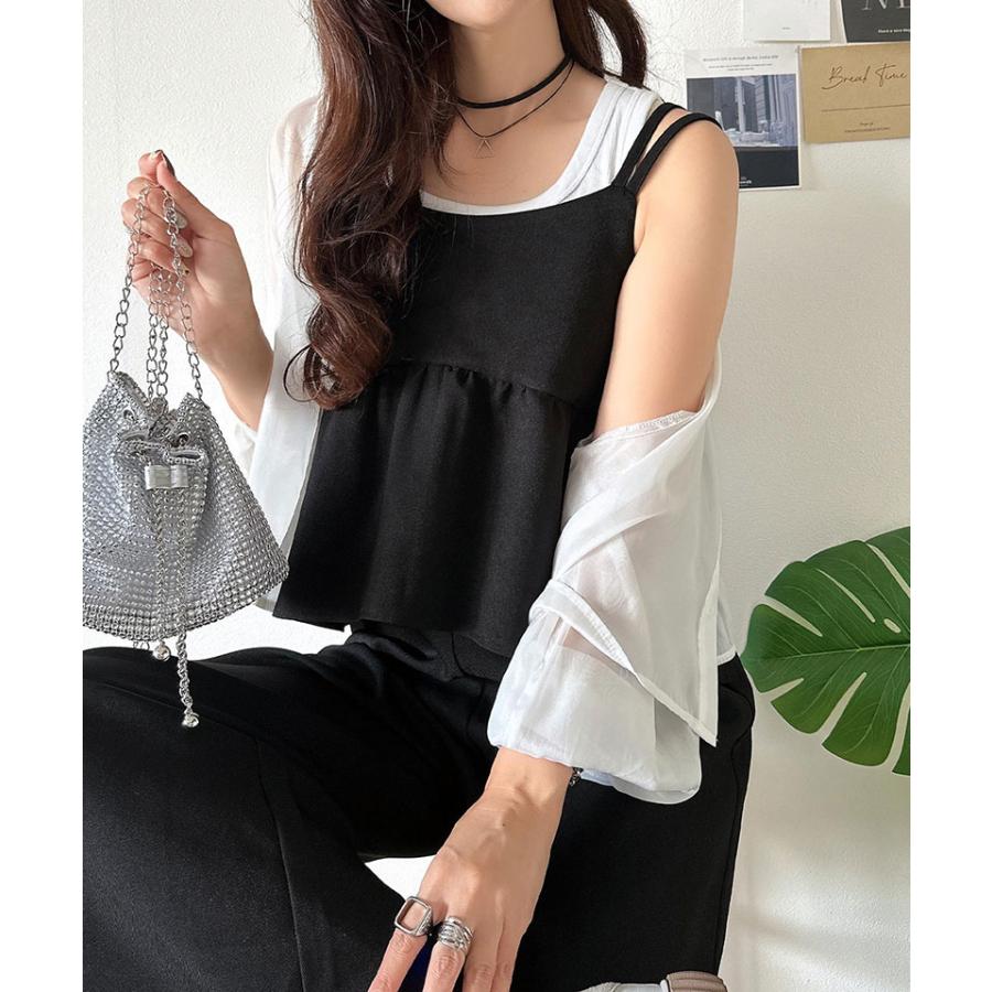 【 クラシカルエルフ classical elf 】オールインワン レディース サロペット ブルストラップ ペプラム パンツ 華奢見え 華やか ビスチェ風 フリル | classicalelf | 06